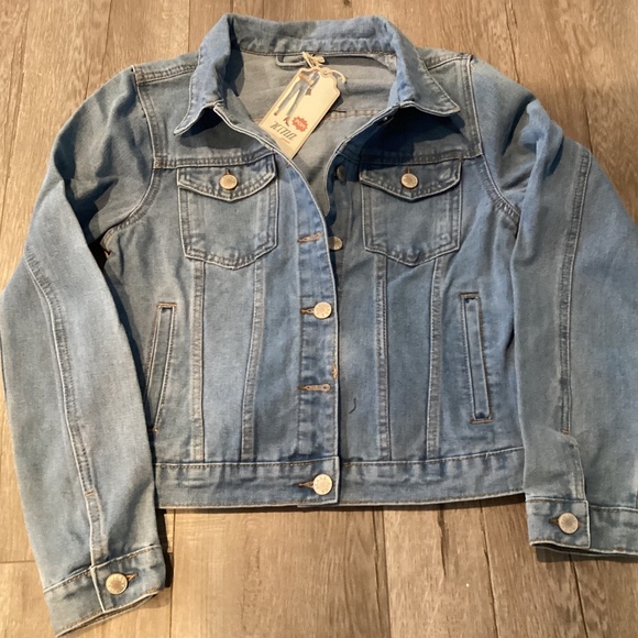 Kina Jackets & Blazers - Kina Denim Jean Jacket, Size XL, Color Light Blue NEW